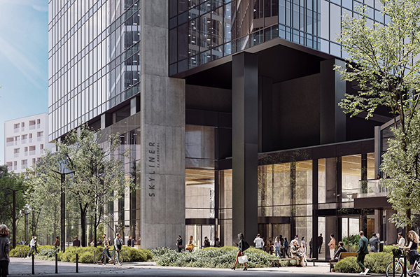 Nowy warszawski biurowiec Skyliner II ma liczyć 24 000 mkw. powierzchni rozmieszonej na 28 kondygnacjach. Nowy warszawski biurowiec Skyliner II ma liczyć 24 000 mkw. powierzchni rozmieszonej na 28 kondygnacjach.