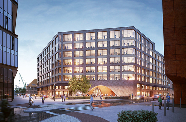 Część biurowa kompleksu YIT w Gdańsku. Część biurowa kompleksu YIT w Gdańsku.